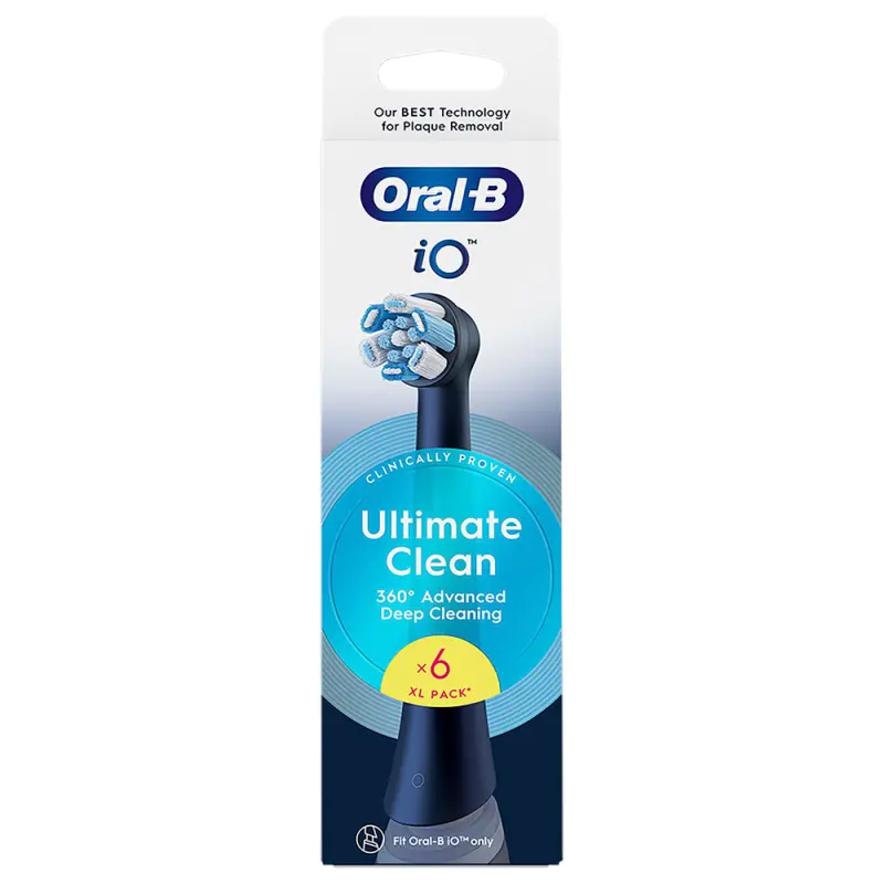 ORAL-B iO Ultimate Clean Pótfej Fekete XL Pack 6 db ORAL-B iO Ultimate Clean Pótfej Fekete XL Pack 6 db